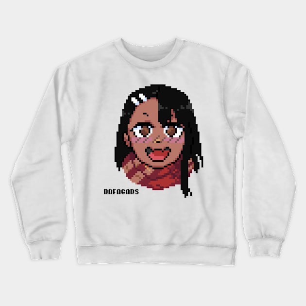 Cute Pixel Nagatoro Crewneck Sweatshirt by rafagars